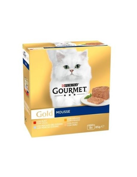 Gourmet Gold Mousse Surtido Caja 8X85 Gramos Purina Vet