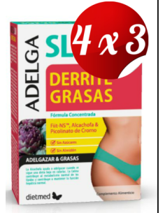 Pack 4x3 uds Adelgaslim Derrite Grasas  30 Capsulas De Dietmed