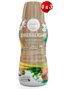 Pack 4x3 uds Drenalight Golden Depur Solución Oral 600 Ml De Dietmed