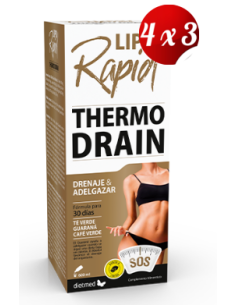 Pack 4x3 uds Liporapid Thermodrain Solución Oral 600Ml De Dietmed