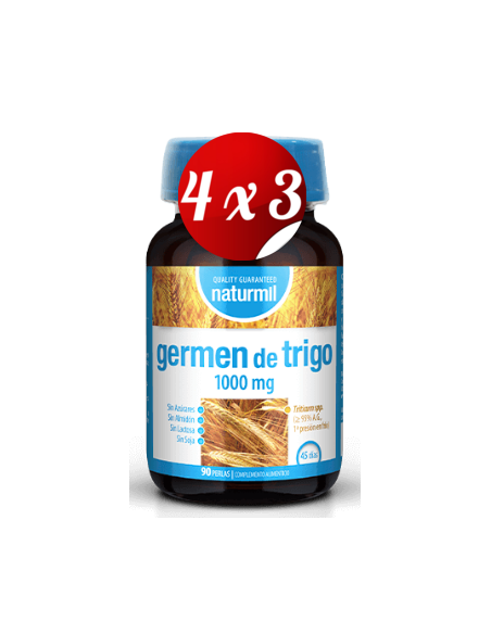 Pack 4x3 uds Germen De Trigo 1000 Mg 90 Perlas  De Dietmed