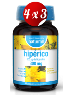 Pack 4x3 uds Hiperico 300 Mg  90 Capsulas De Dietmed
