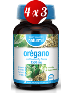 Pack 4x3 uds Oregano Complex 1500 Mg  60 Comprimidos De Dietmed