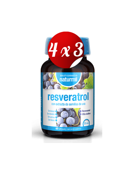 Pack 4x3 uds Resveratrol Complex  60 Comprimidos De Dietmed