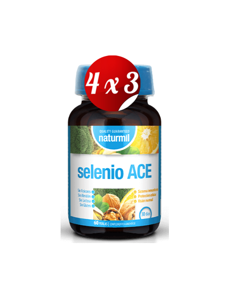 Pack 4x3 uds Selénio Ace Perlas 60 Capsulas De Dietmed