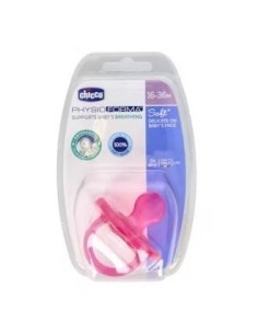 Chupete Physio Soft Silicona Anat Rosa 12M+ 1Un Chicco