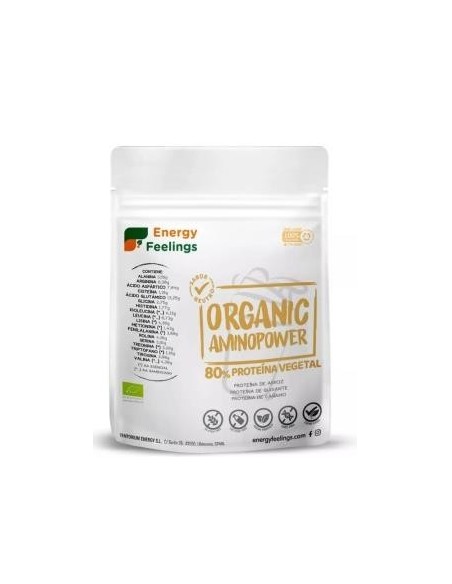 Organic Aminopower 80% Neutro 200 Gramos Eco Vegan Sg Energy Feelings