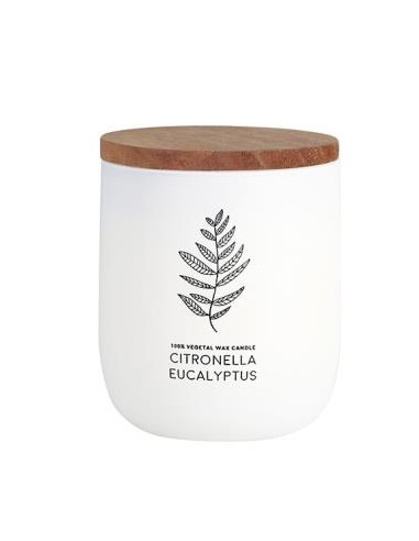 Vela Vaso Blanco Citvase Citronela-Eucalipto 7X9Cm Cerabella