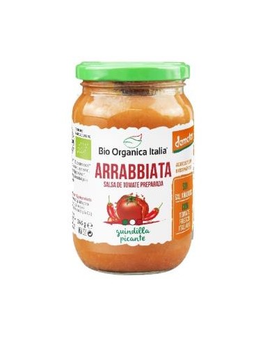 Salsa De Tomate Arrabbiata 325 Mililitros Demeter Bio Organica Italia