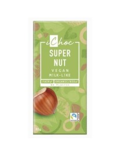 Super Nut Con Avellanas Chocolate 80 Gramos Bio Vegan Ichoc