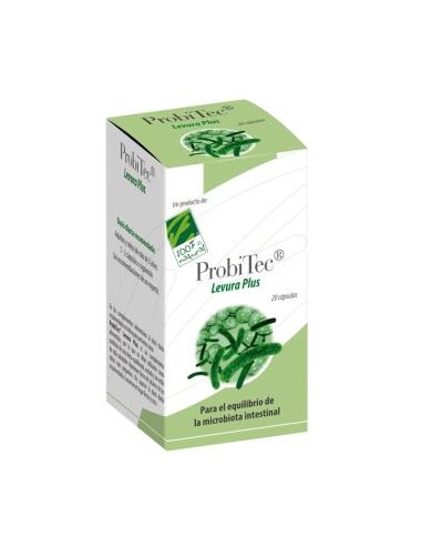 ProbiTec® Levura Plus. Caja con 20 cápsulas, en bote