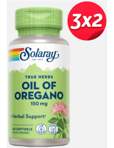 Pack 3x2 Oil Oregan 150Mg. 60Perlas De Solaray