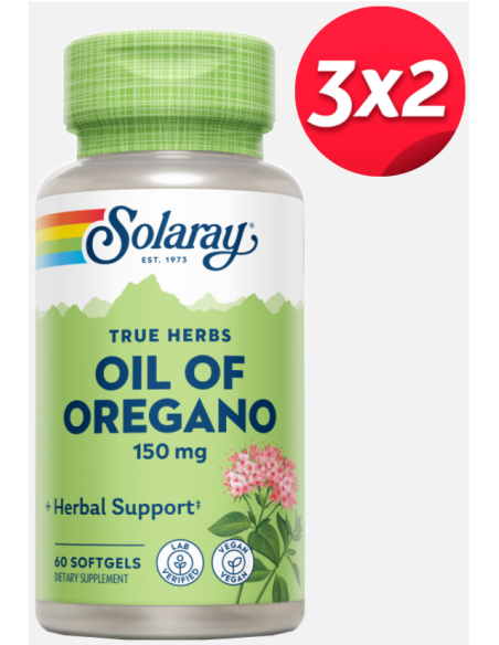 Pack 3x2 Oil Oregan 150Mg. 60Perlas De Solaray