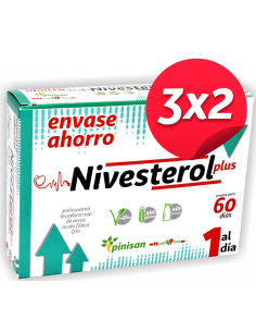 Pack 3x2 Nivesterol Plus 60 capsulas de Pinisan