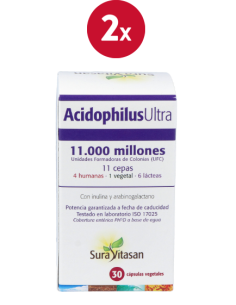 Pack de 2 uds Acidophilus Ultra 30Cap. (Refrigeracion) de Sura Vitasan