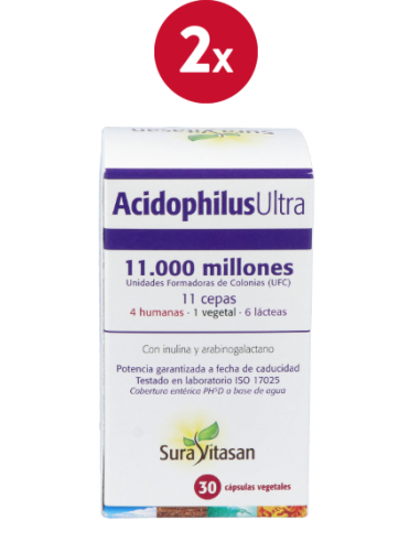 Pack de 2 uds Acidophilus Ultra 30Cap. (Refrigeracion) de Sura Vitasan