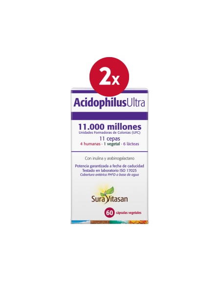 Pack de 2 uds Acidophilus Ultra 60Cap. de Sura Vitasan
