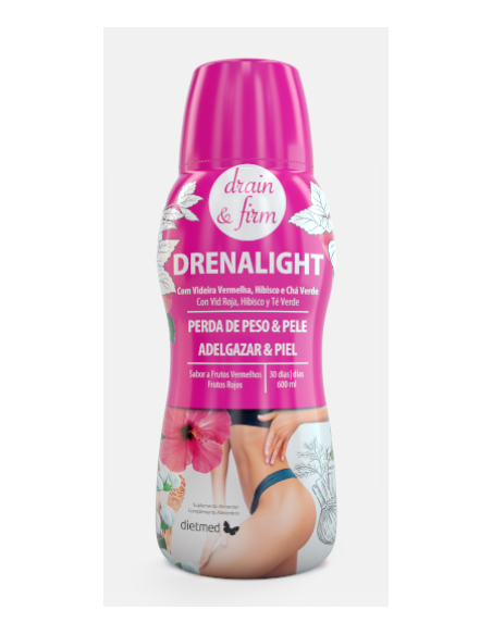 Pack 4x3 uds Drenalight Drain & Firm Solución Oral 600 Ml De Dietmed