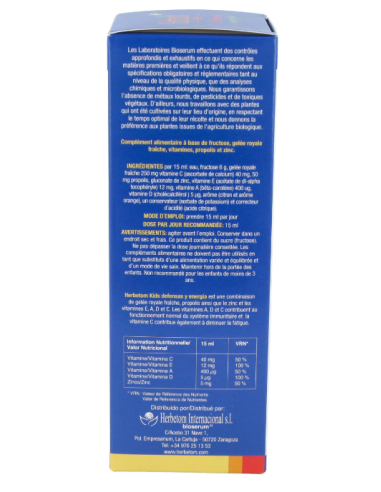 Herbetom Kids Defensas Y Energ. 250 Ml. de Bioserum
