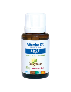 Pack de 2 uds Vitamina D3 2.500Ui 15Ml. de Sura Vitasan