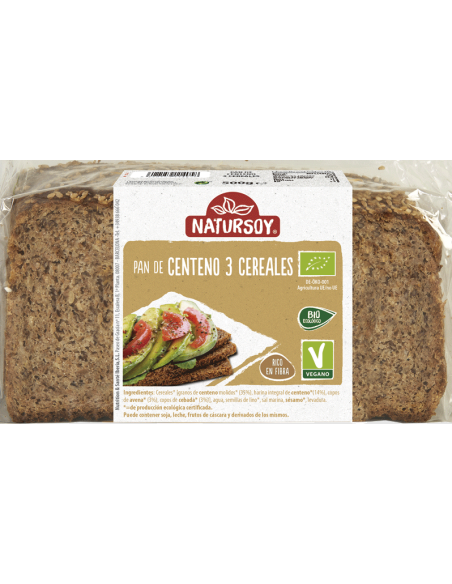 Pan De 3 Cereales 500 G de Natursoy