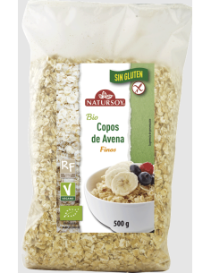 Copos Avena Finos Sin Gluten 500 G de Natursoy