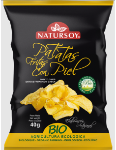 Patatas fritas con piel 40 g Natursoy