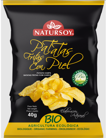 Patatas fritas con piel 40 g Natursoy