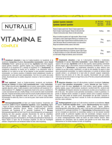 Vitamina E Complex 60Softgels de Nutralie