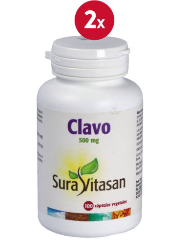 Pack de 2 uds Clavo 500Mg. 100Cap. de Sura Vitasan