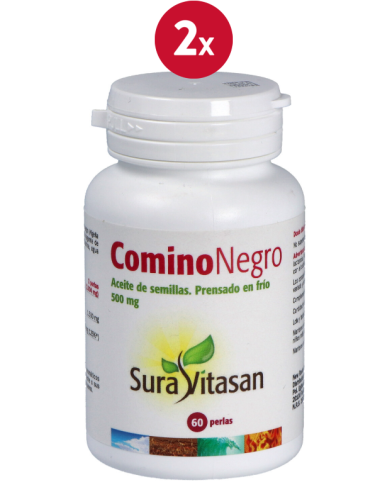 Pack de 2 uds Comino Negro 500Mg. 60Perlas de Sura Vitasan