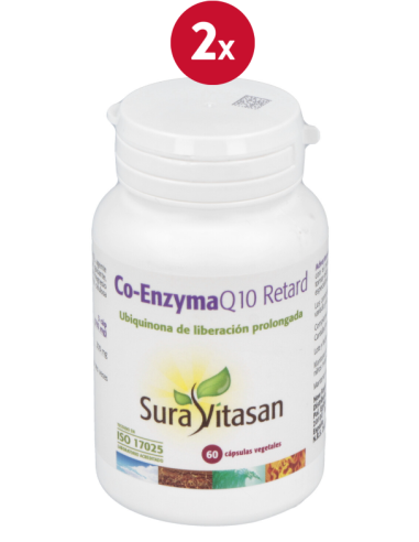 Pack de 2 uds Co-Enzyma Q10 Retard 60Cap. de Sura Vitasan