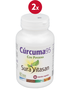 Pack de 2 uds Curcuma 95 90Cap. de Sura Vitasan
