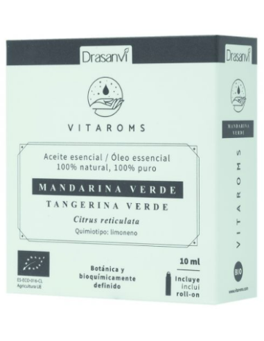 Aceite Esencial Mandarina Verde Bio 10Ml Vitaroms Drasanvi