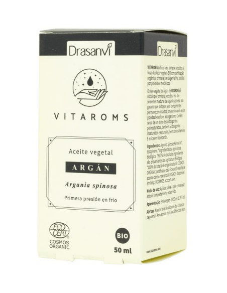 Aceite Vegetal Argan Bio (Primera Presion Frio) 50Ml Ecocert Vitaroms Drasanvi
