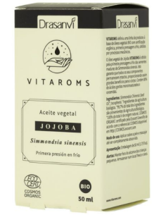 Aceite Vegetal Jojoba Bio (Primera Presion Frio) 50Ml Ecocert Vitaroms Drasanvi