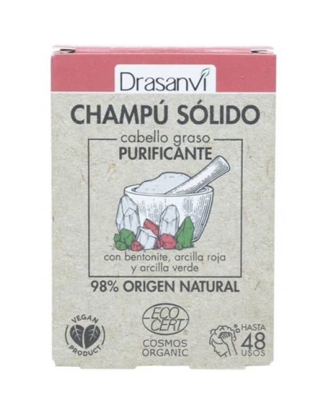 Champu Solido Cabello Graso Cosm Org 80G Drasanvi
