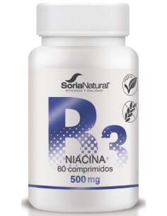 Vitamina B3 (Niacina) liberación sostenida 60 comprimidos de Soria Natural