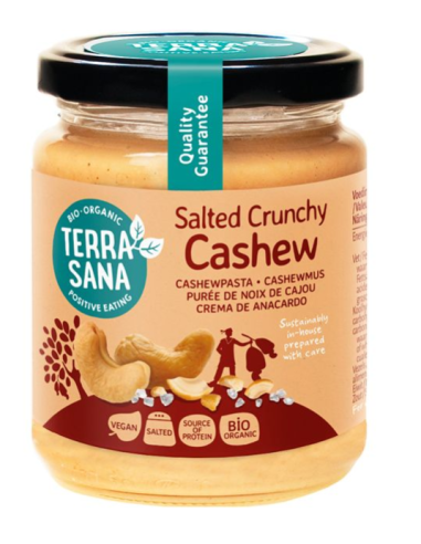 Crema Crunchy de Anacardos con Sal del Himalaya Terrasana 250 g