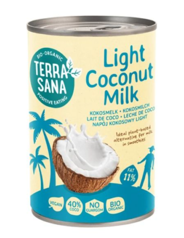 Leche de coco baja en grasas de Terrasana