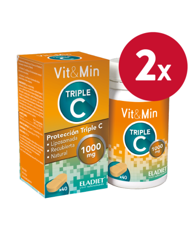 Pack de 2 uds Triple C Vit. C Liposomada 40Comp. de Eladiet