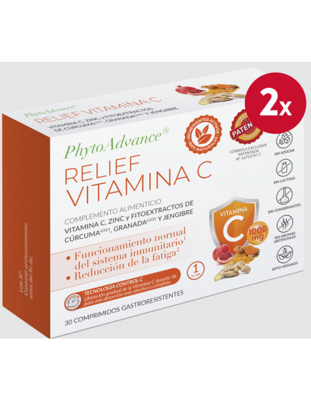 pack 2 uds  Relief Vitamina C 30 Comprimidos Phytoadvance