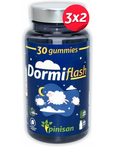 Pack 3x2 Dormiflash, 30 Gummies de Pinisan