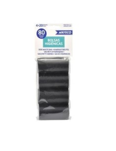 Bolsas Higienicas 4 Rollos De 20 Bolsas Negro de Nayeco Vet