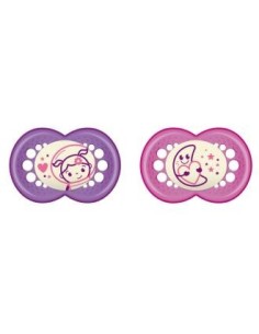 Chupete Night Sili Fisio +16M 2Un Rosa Noche de Mam