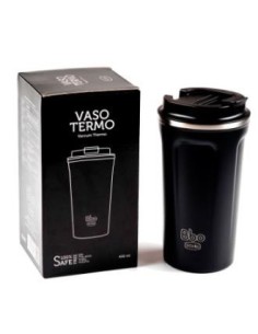 Vaso Termo Acero Inoxidable Negro 450Ml. Bbo19.Ne de Irisana