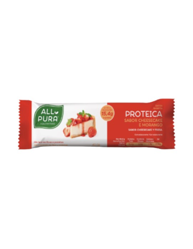 Barritas Proteicas Cheesecake Fresa 40Gr All Pura