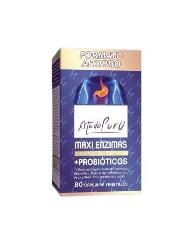 Maxi Enzimas Con Probioticos 80Vcap. Estado Puro de Tongil