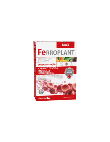 Ferroplant Max 30 comprimidos  Dietmed