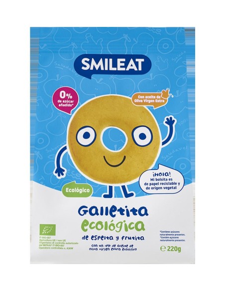 Galletas Infantiles De Espelta Con Manzana 220 G E de Smilea